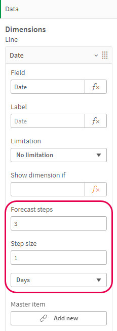 Dimensionseigenschaften der Prognose