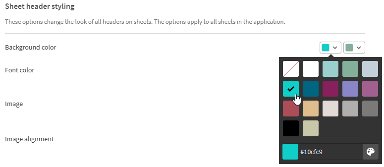 Wählen Sie eine Option aus der Standardfarbpalette.