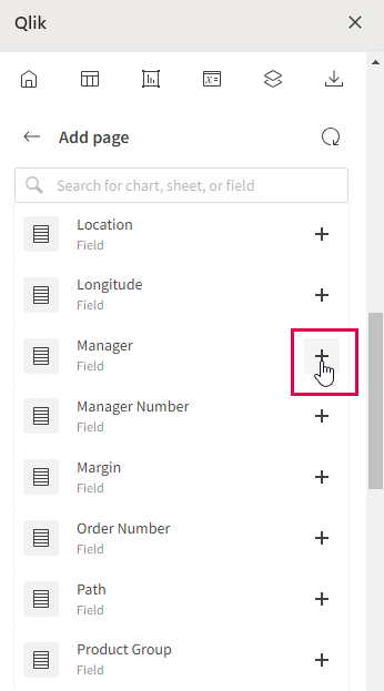 Erweitern Sie den Abschnitt „Felder“ im Workflow „Ebene hinzufügen“, um ein Feld als Ebene auszuwählen