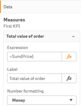 Konfigurieren Sie den KPI.