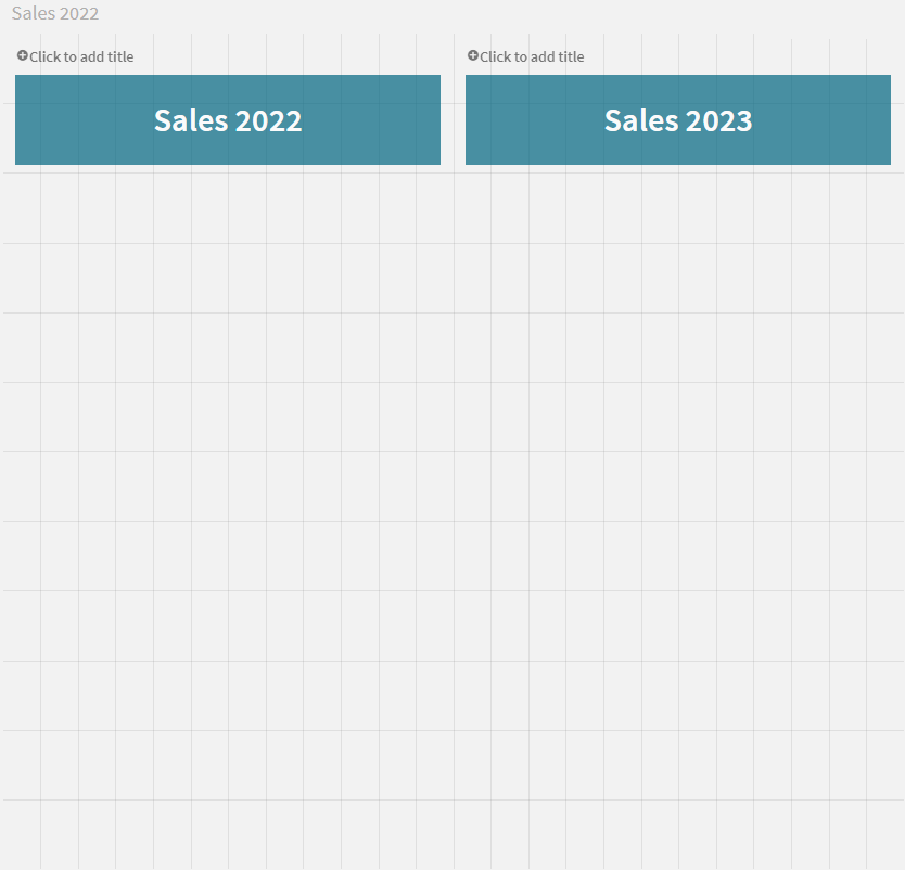 Arbeitsblatt „Umsatz 2022“ mit zwei Schaltflächen mit der Bezeichnung „Umsatz 2022“ bzw. „Umsatz 2023“.