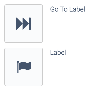 The Go To Label and Label blocks.