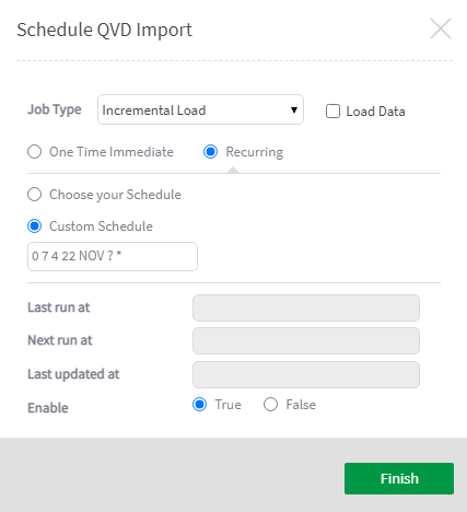 QVD import scheduler