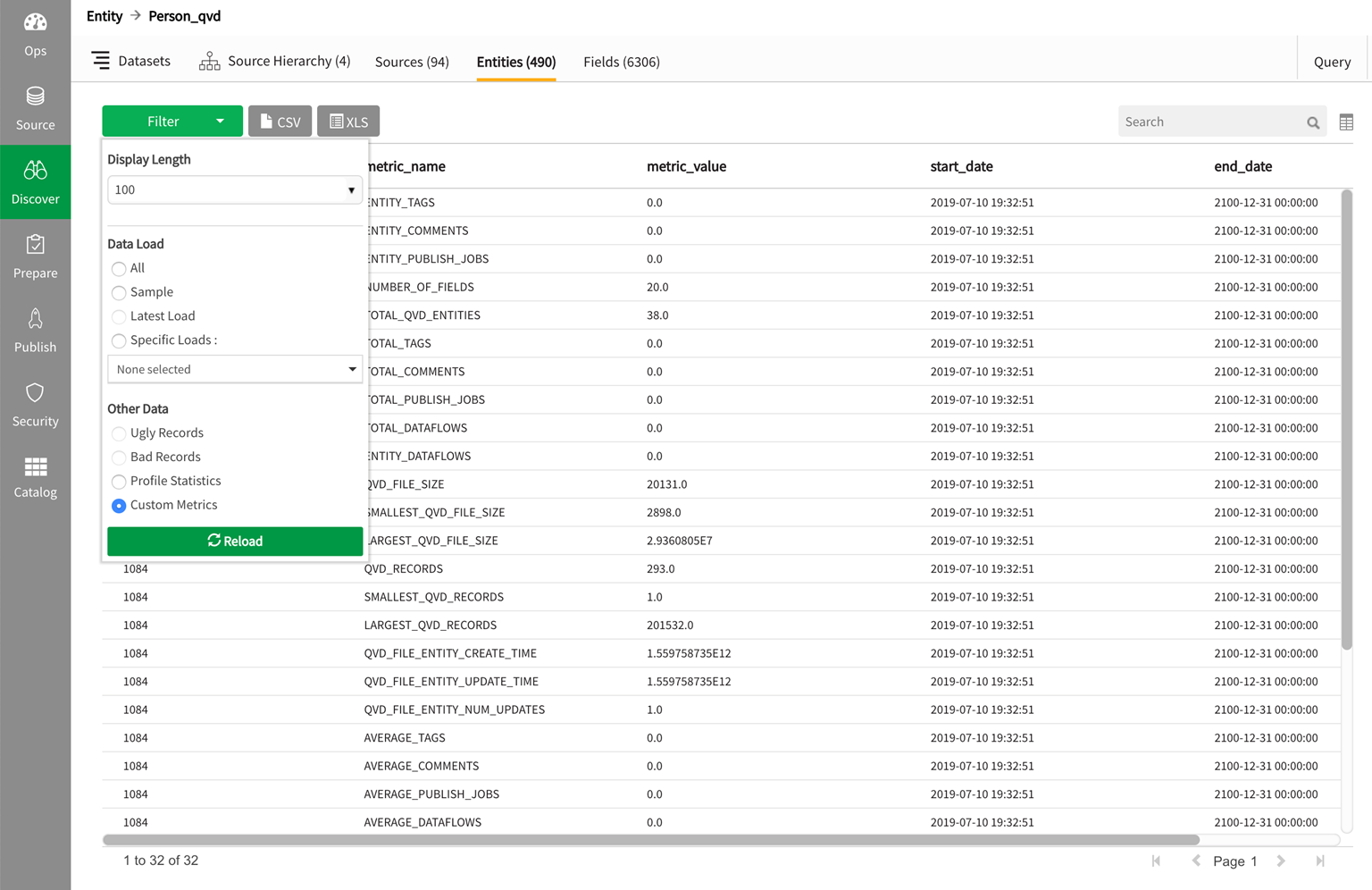 Available custom metrics can be viewed from discover module.