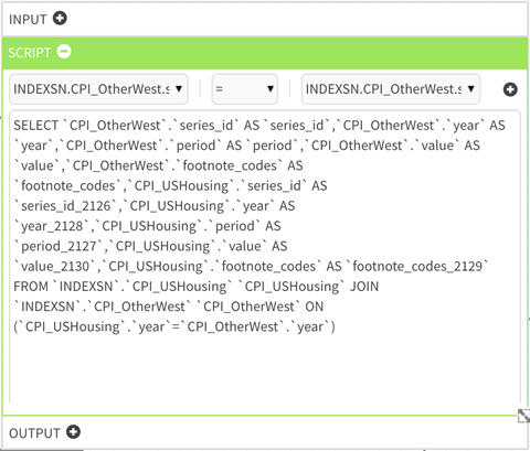 Script section example