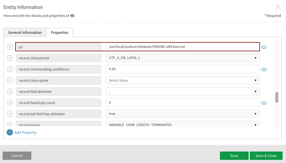 Example of a user defined property displaying in property panel