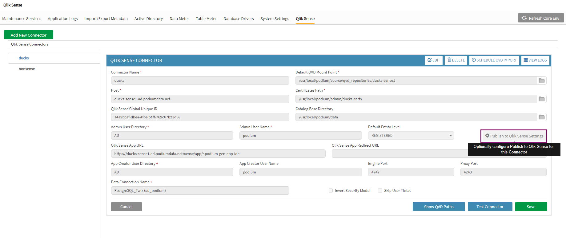 Configure individual Qlik Sense servers