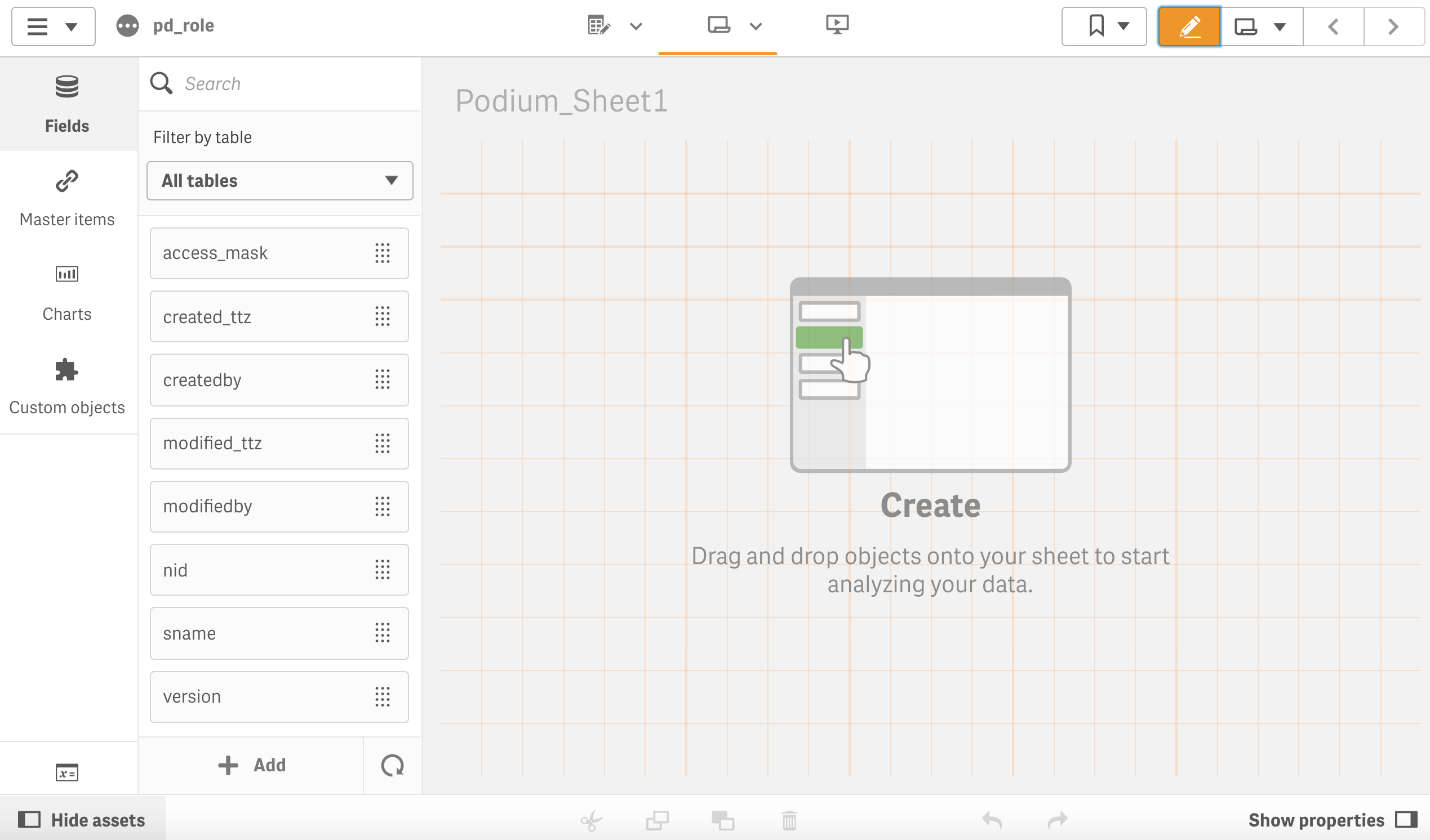 Editing sheet view in Qlik Sense Insight Advisor