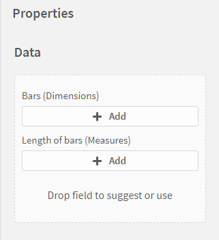 Data properties for a vertical grouped bar chart.