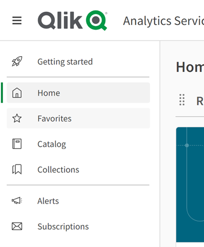 Favorites is added to the analytics hub main navigation pane