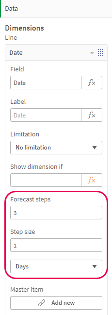 Forecast dimension properties