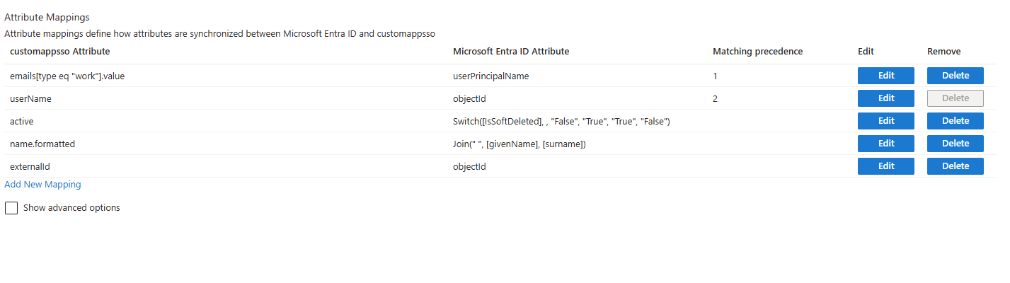Click to view full size Attribute Mappings completed