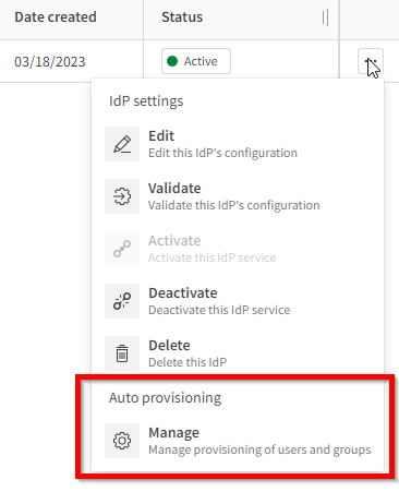 Select Manage auto provisioning from the More menu