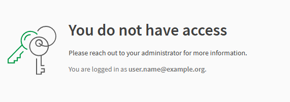 Pre-defined access request message.