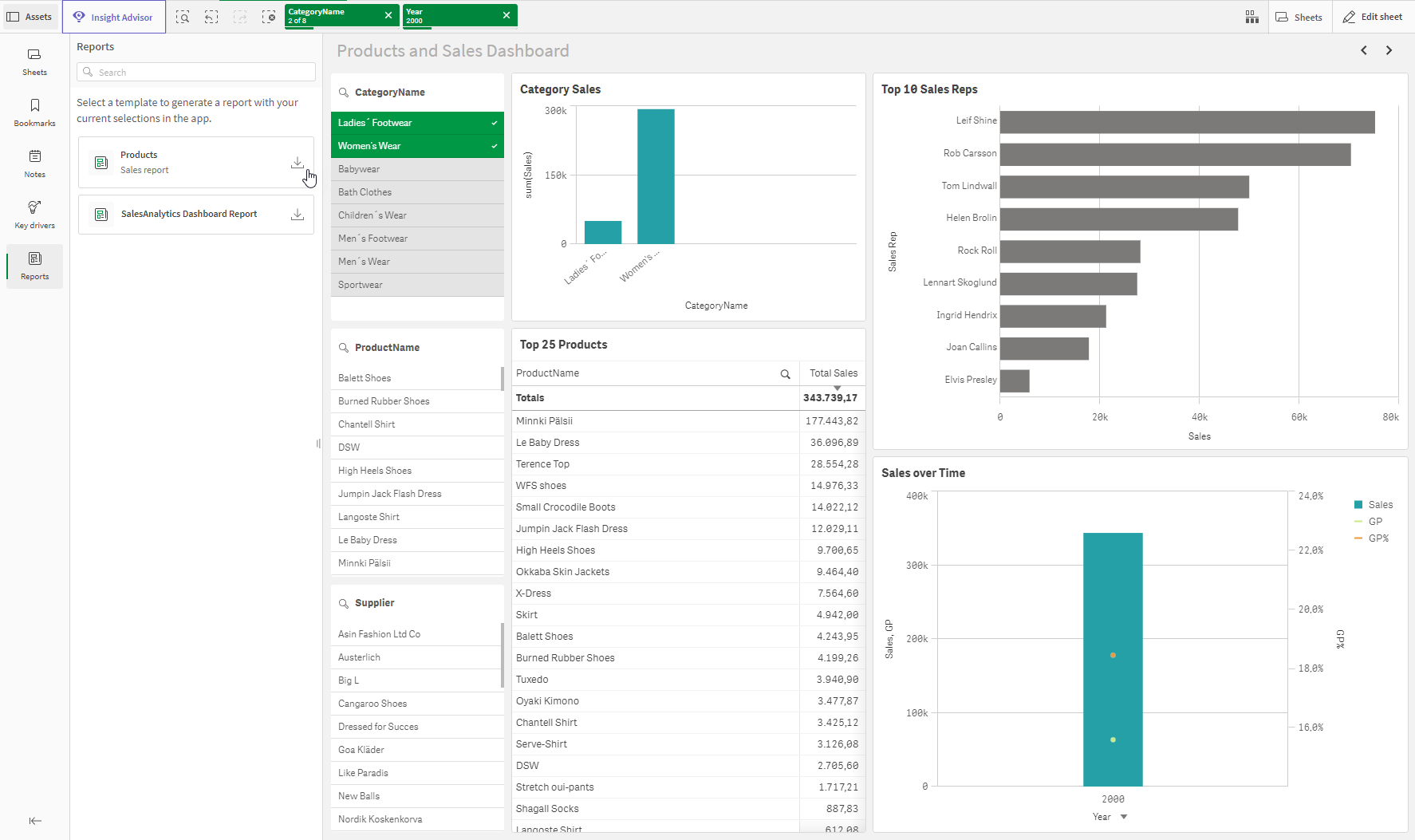 Creating on-demand reports | Qlik Cloud Help