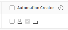 Icon for role assigned to Everyone in the tenant shown in the Manage roles dialog.