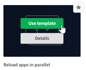 The reload app in parallel template time