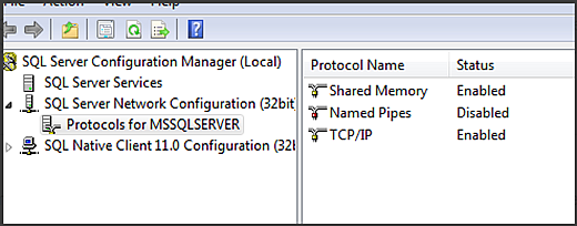 TCP/IP SQL server configuration
