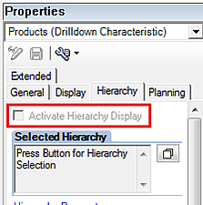 Unchecked Activate Hierarchy Display option in query designer