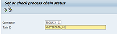 Setup status illustration depicting TASK ID as Masterdata_01