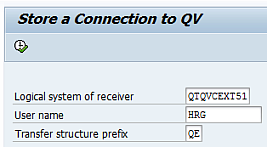 Store a Connection to QV dialog