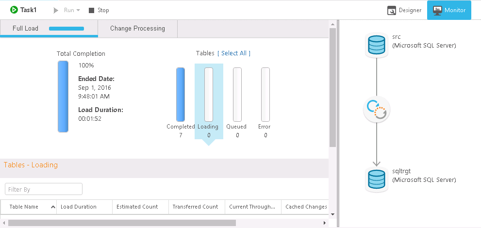 Designer mode interface example