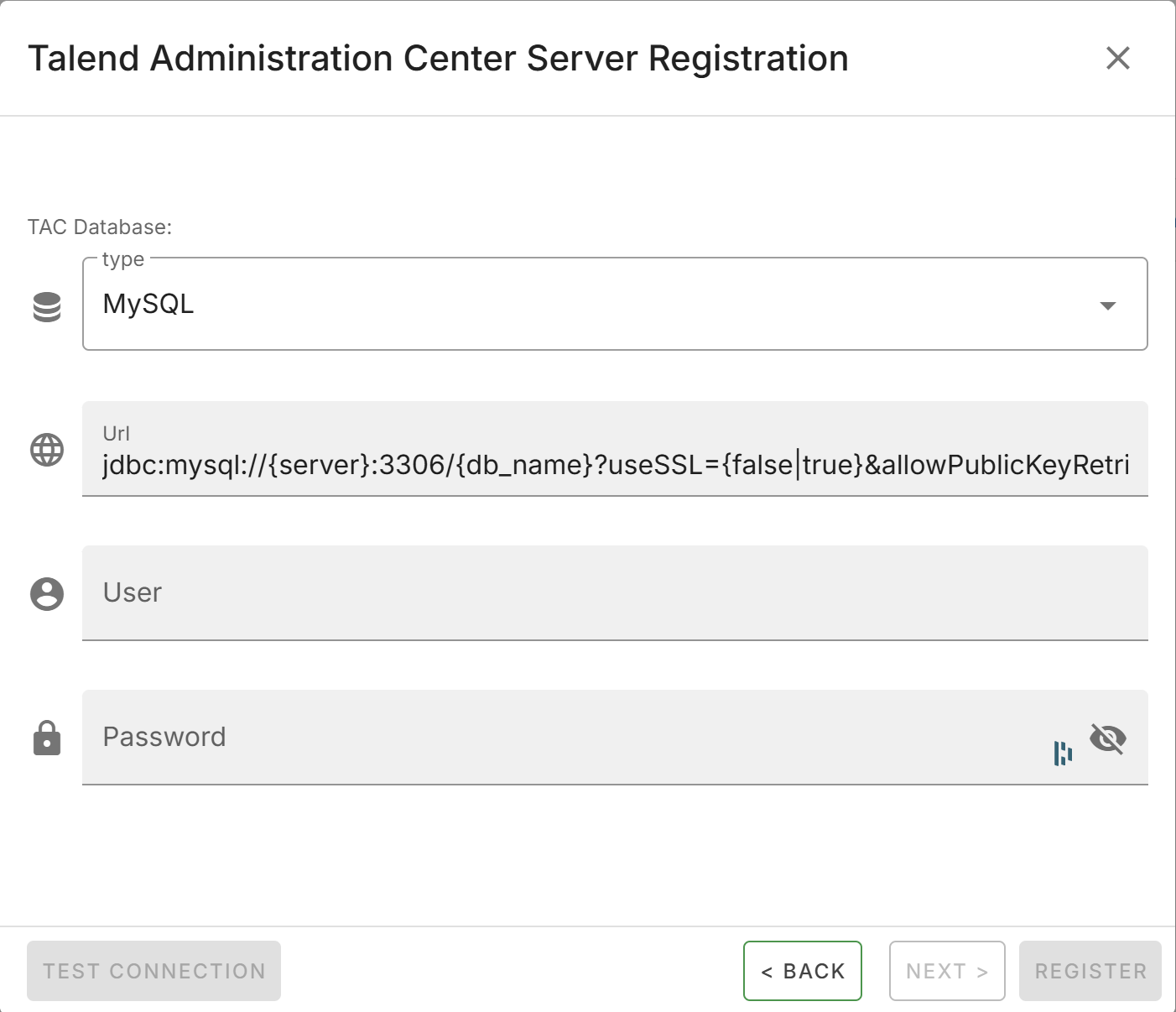 Database Registration.
