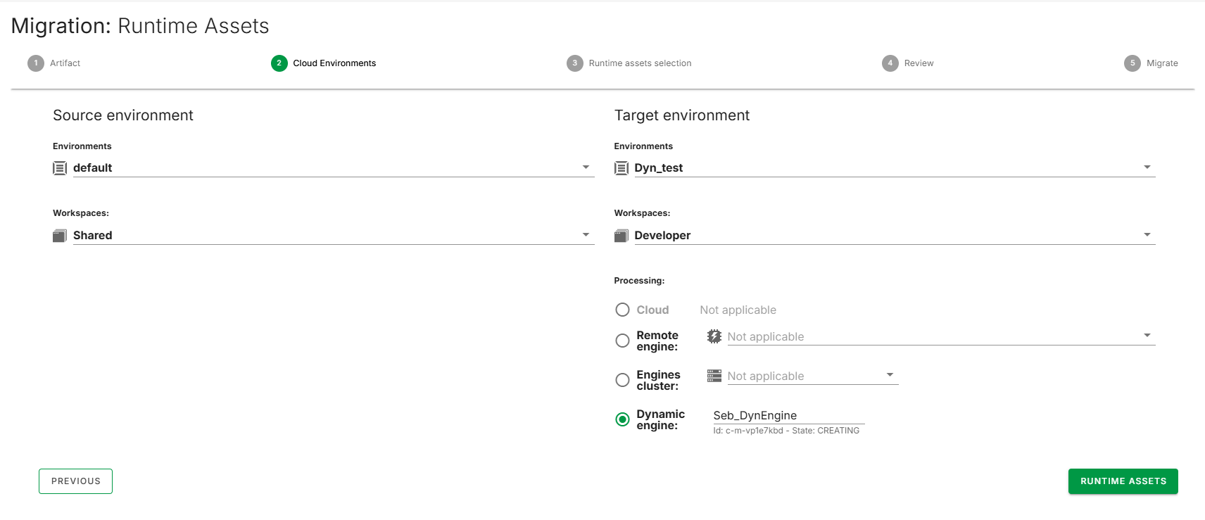 Runtime environments