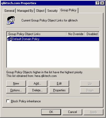 The Group Policy tab.