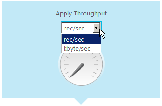 Apply Throughput gauge chart