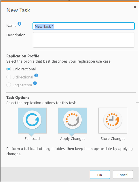 New Task dialog box