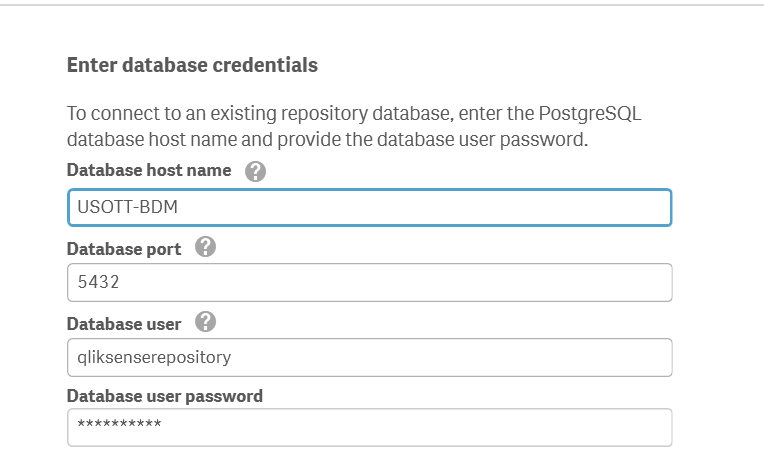Click to view full size Installer window to connect to exisiting database