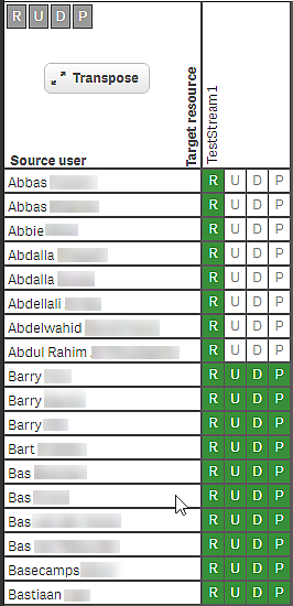 Security roles audit result