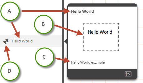 Example QEXT preview, with the name and icon definitions visible in the list, and the name, preview and description definitions visible in the preview popup.