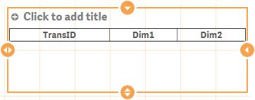 Example extension with table Dimensions in header