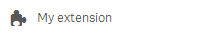 My extension example asset with Extensions puzzle piece icon