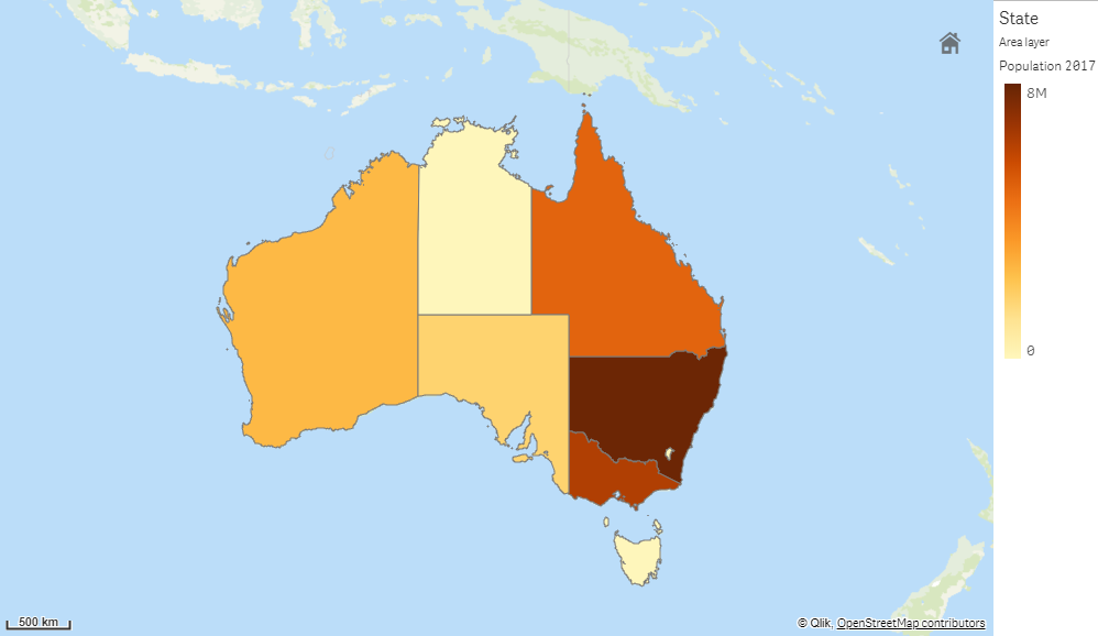 Map with area layer.