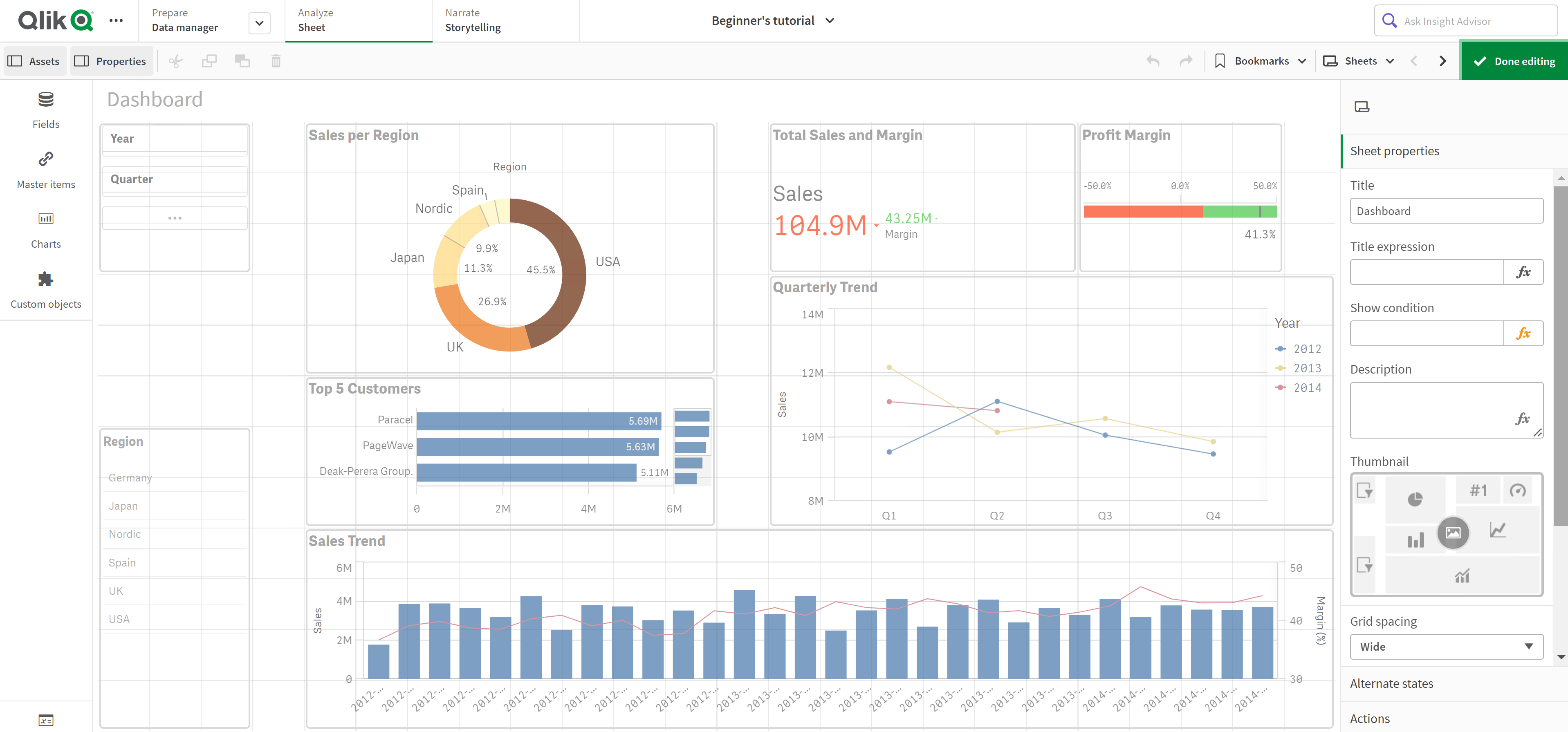 Sheet view in edit mode.