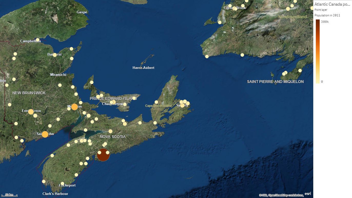 Map with point layer.