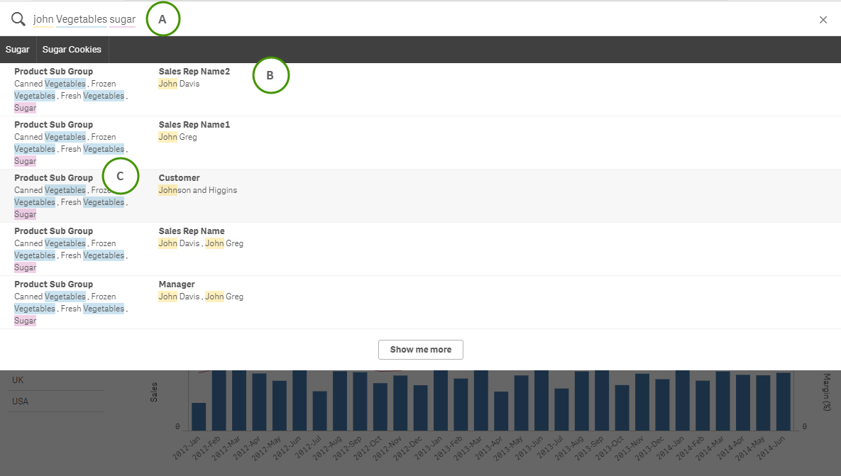 Using smart search | Qlik Sense on Windows Help