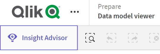 The Insight Advisor button for opening Insight Advisor.