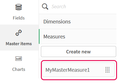 Create variable for master measure.