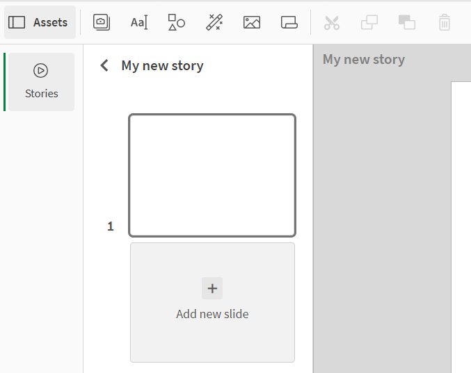 Storytelling toolbar.