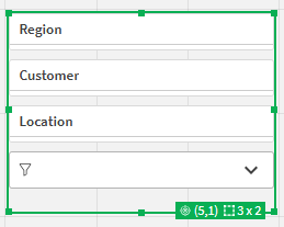 Filter pane in edit view.