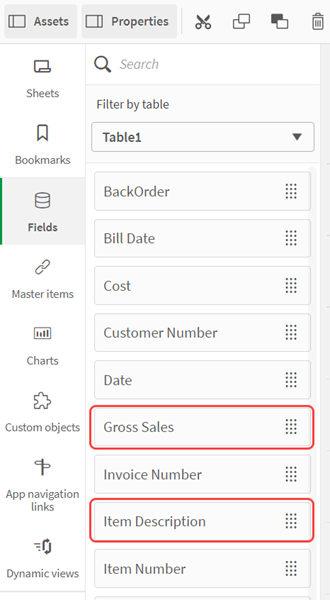 Renamed fields in analysis view.