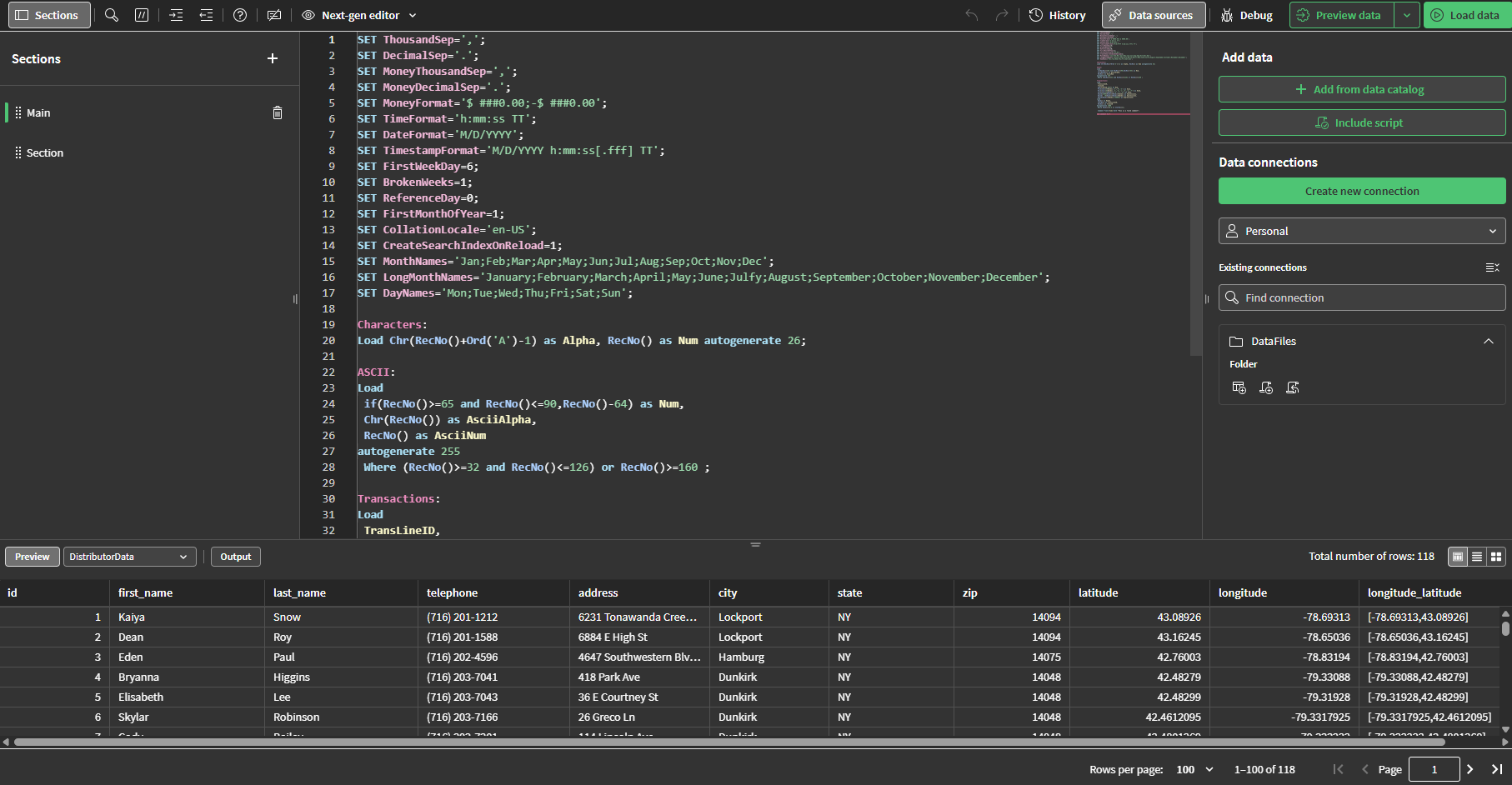 Click to view full size Script editor in dark mode