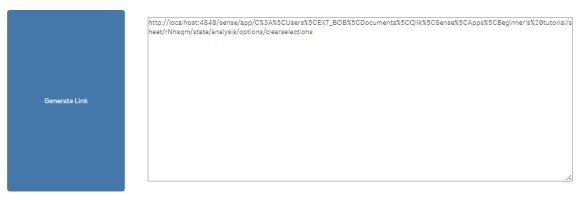 Link generation screen