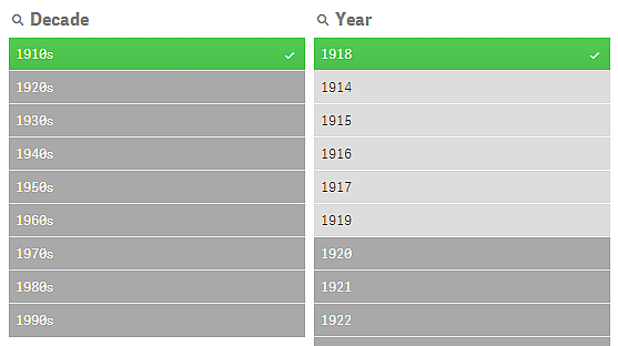 Estados de selección