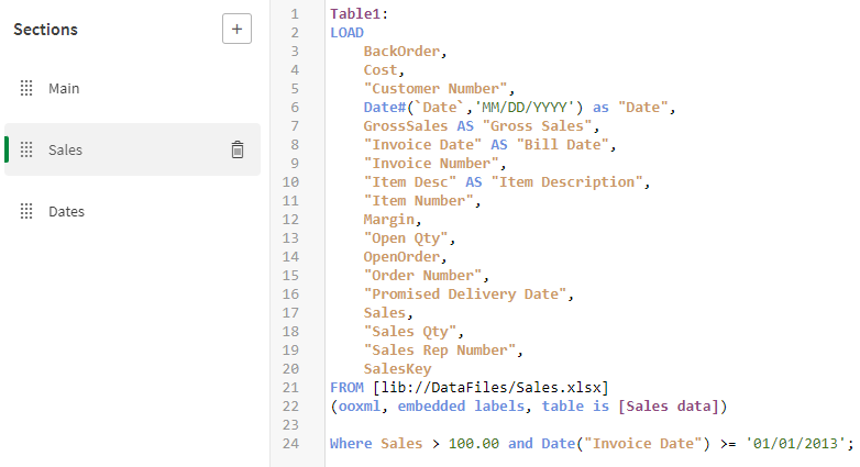 Fenêtre de script de chargement avec un script pour réduire la quantité de données chargées.