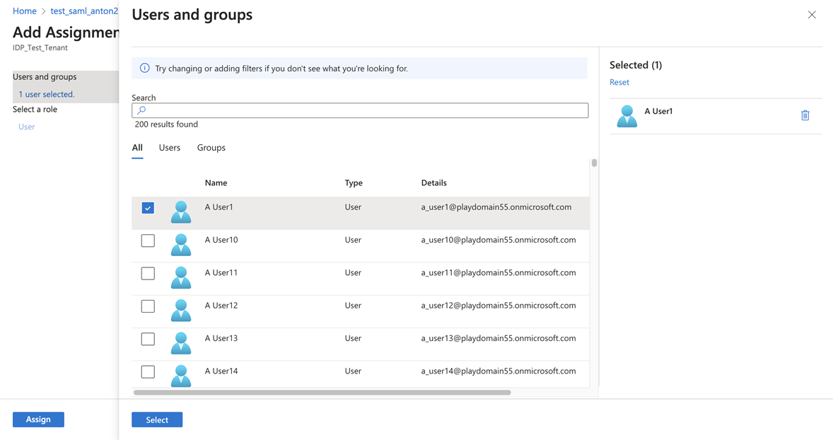 Volet Users and groups (Utilisateurs et groupes).